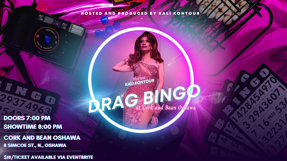 Pride Kick Off Drag Bingo at Cork and Bean Oshawa