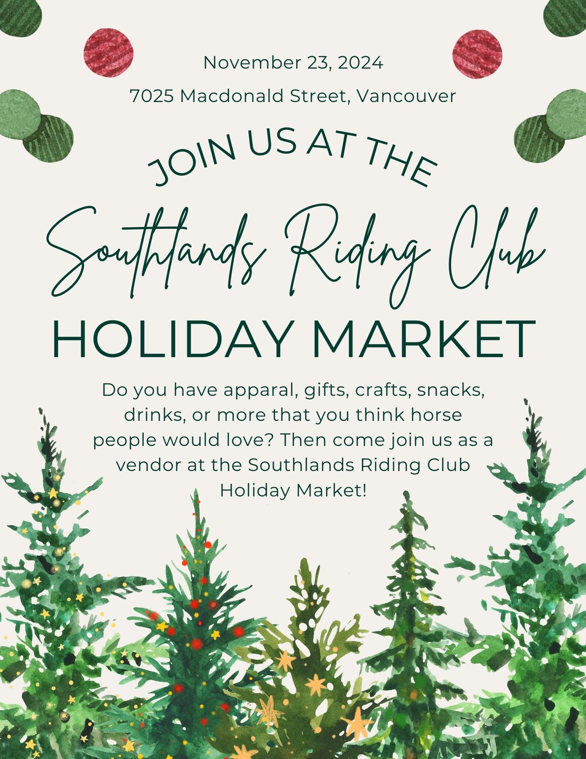 SRC\u2019s Famous Holiday Market