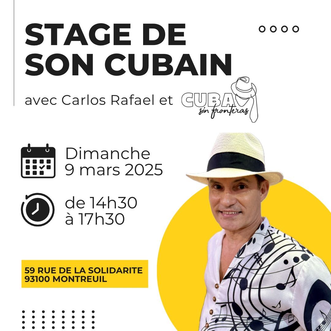 Stage de Son cubain avec Carlos Rafael