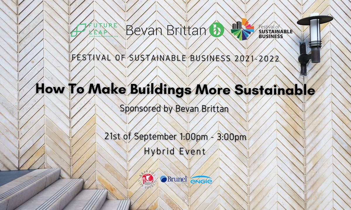 How To Make Buildings More Sustainable [Conference FoSB 2021-2022]