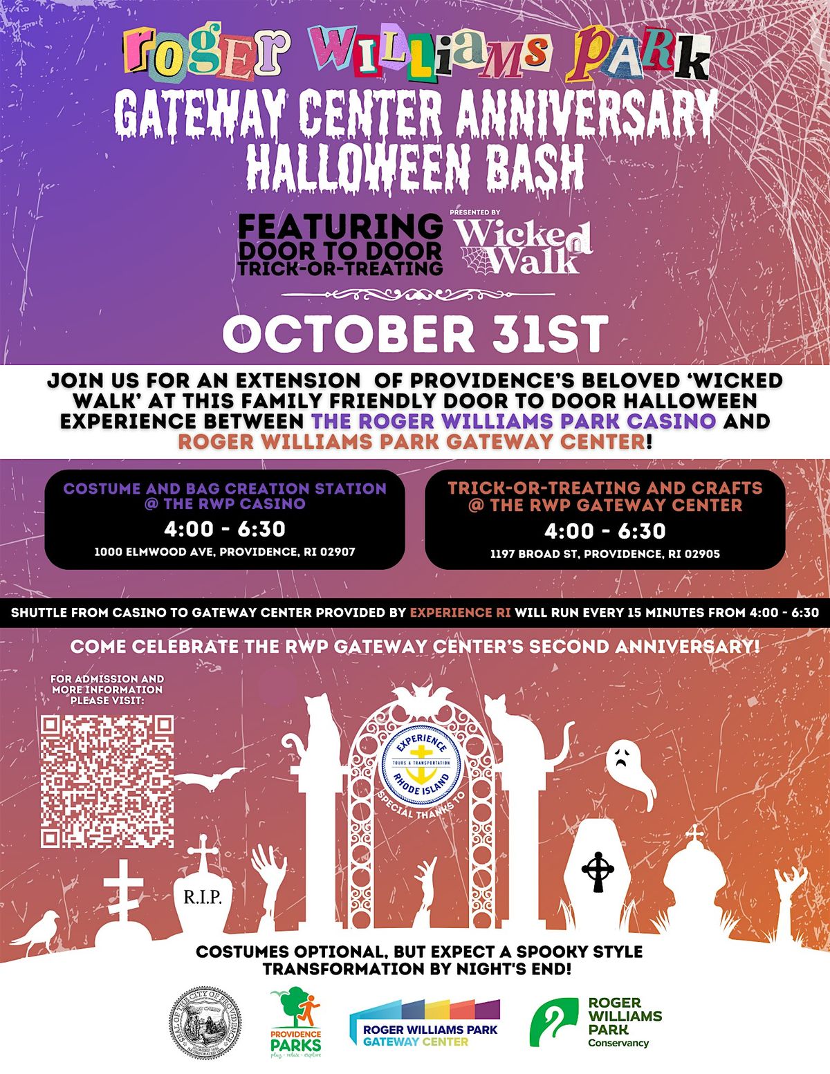 Roger Williams Park Gateway Center 2nd Annual Halloween Bash (Wicked Walk)