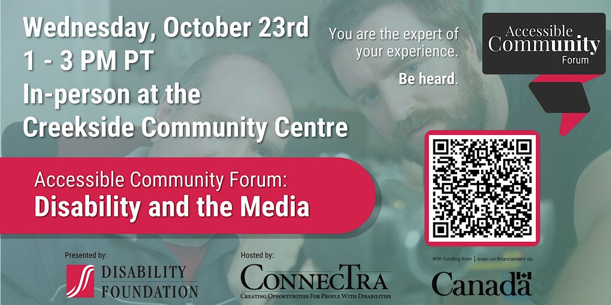 Accessible Community Forum: Disability and the Media