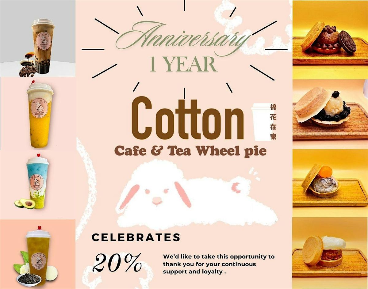 Coffee cafe & tea celebrate for 1 year anniversary 20% off