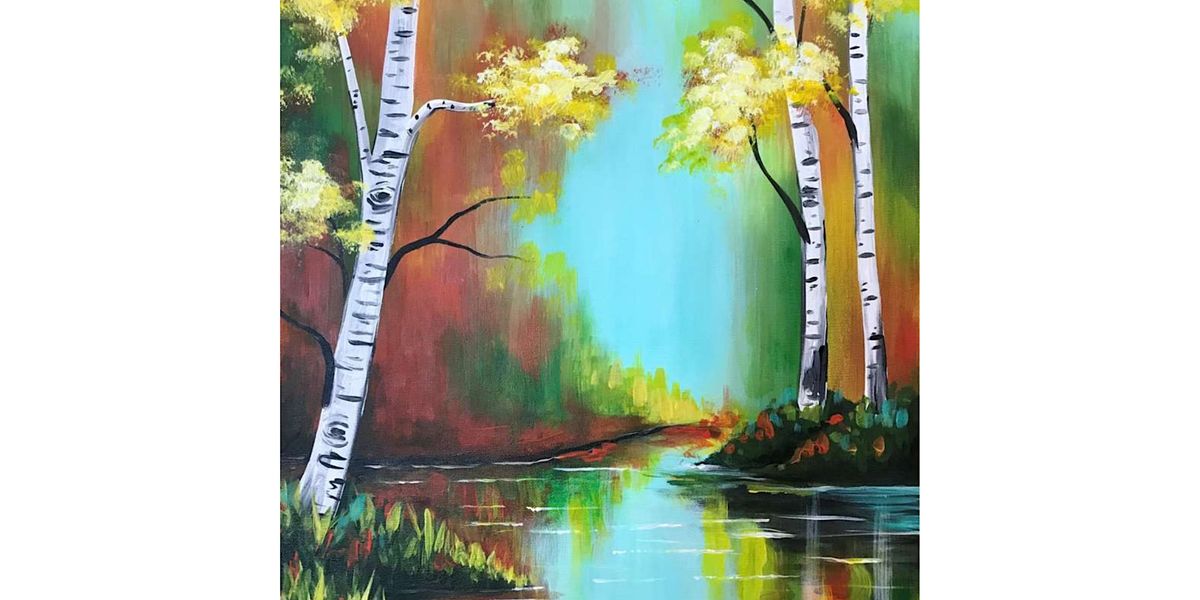Autumn Trees Along the Stream - Paint and Sip by Classpop!\u2122