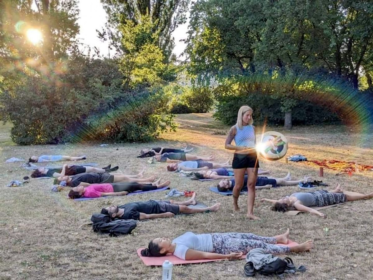 Sunset Outdoor Yoga in Margaret Island