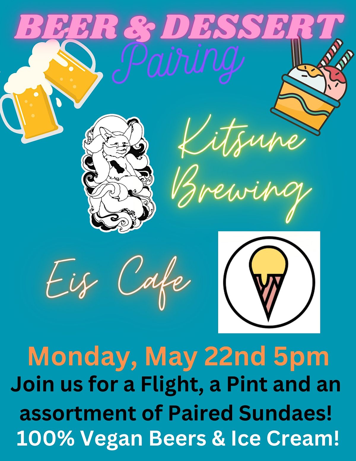 Beer & Ice Cream Pairing, Kitsune Brewing Company, Phoenix, 22 May 2023