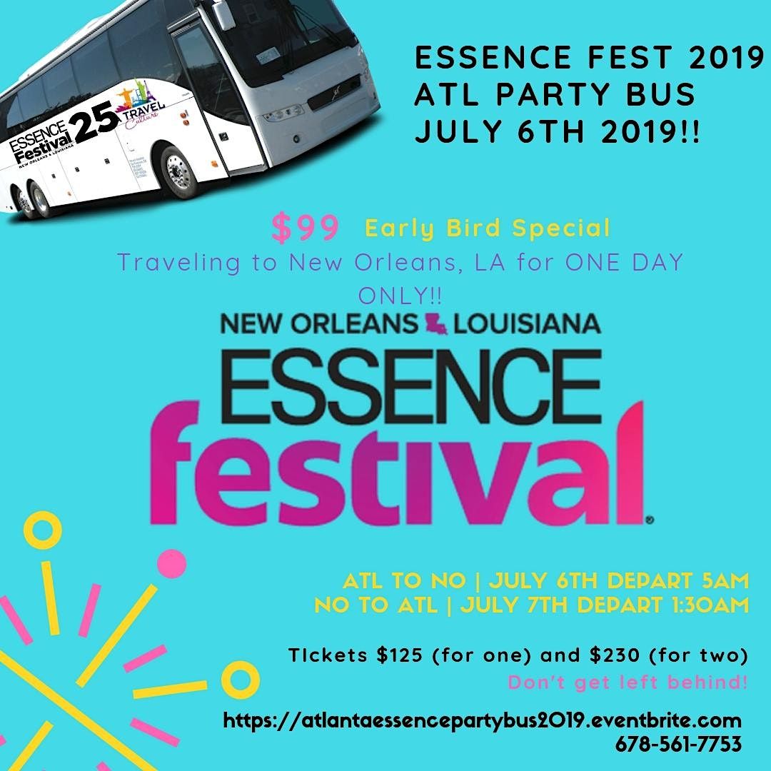 ATL Essence Festival Party Bus Alcohol included 2023!!