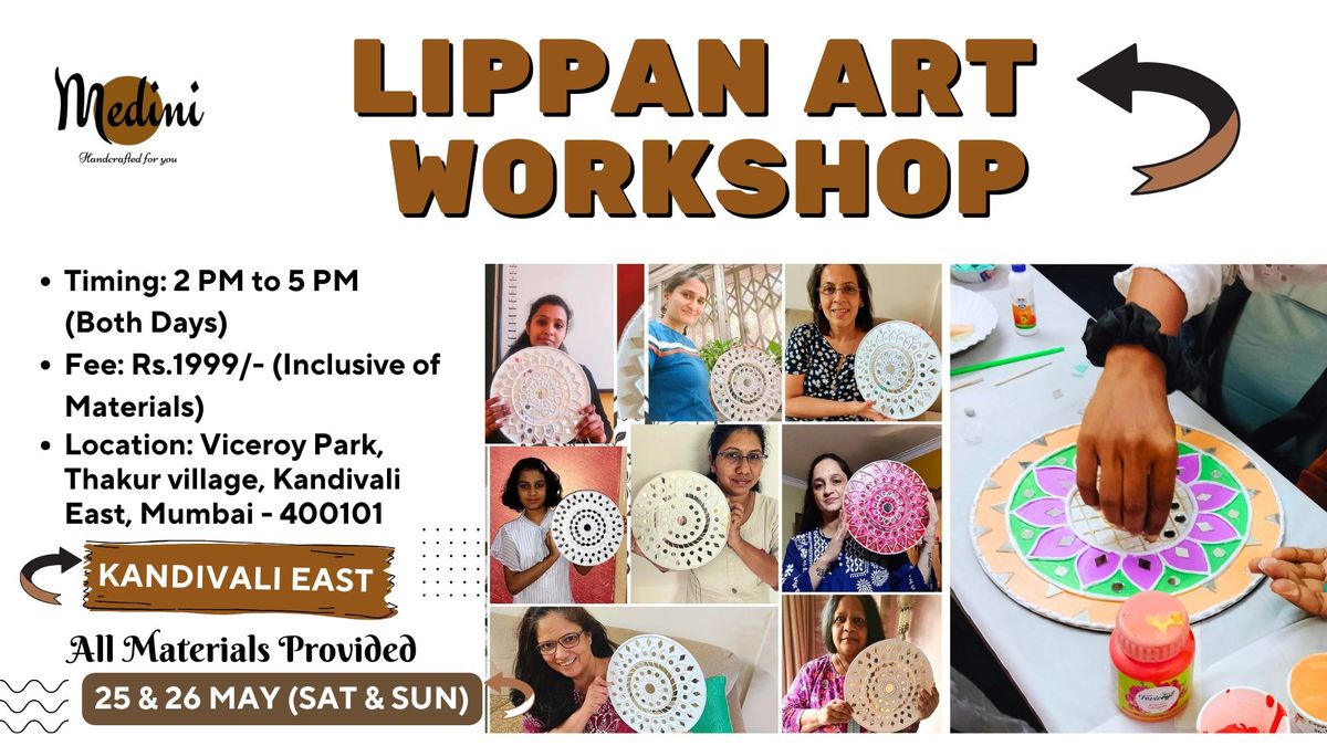 Lippan Art 2-Day Workshop at Kandivali East with Materials