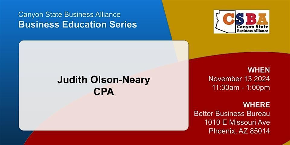 Lunch & Learn With Judith Olson-Neary