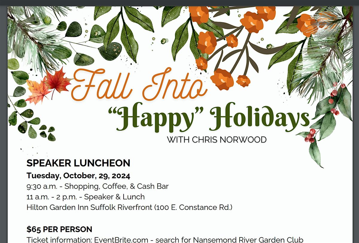 NRGC presents - "Happy" Holidays with Chris Norwood