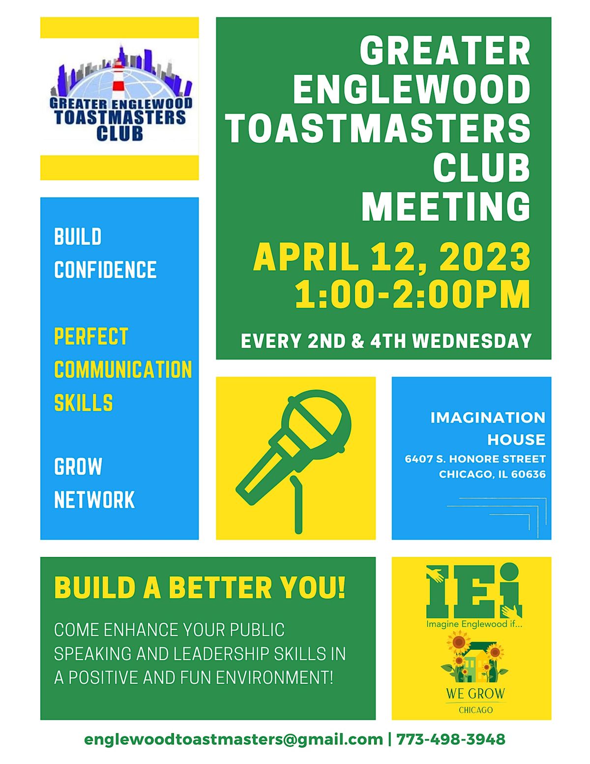 Toastermaster Club Greater Englewood Toastmasters Club, Imagine Englewood if..., Chicago ...