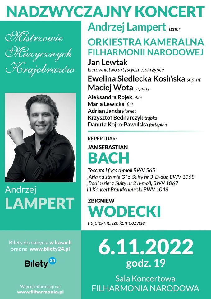 BACH-WODECKI! Andrzej LAMPERT i Orkiestra Kameralna Filharmonii Narodowej