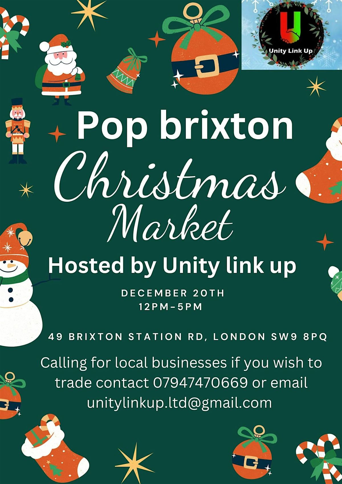 Pop Brixton Christmas Market (Hosted by Unity link up)