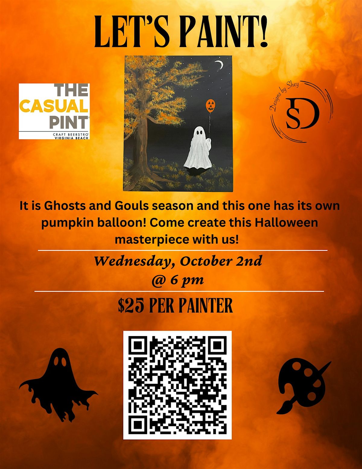 Ghost Paint Night at The Casual Pint VB