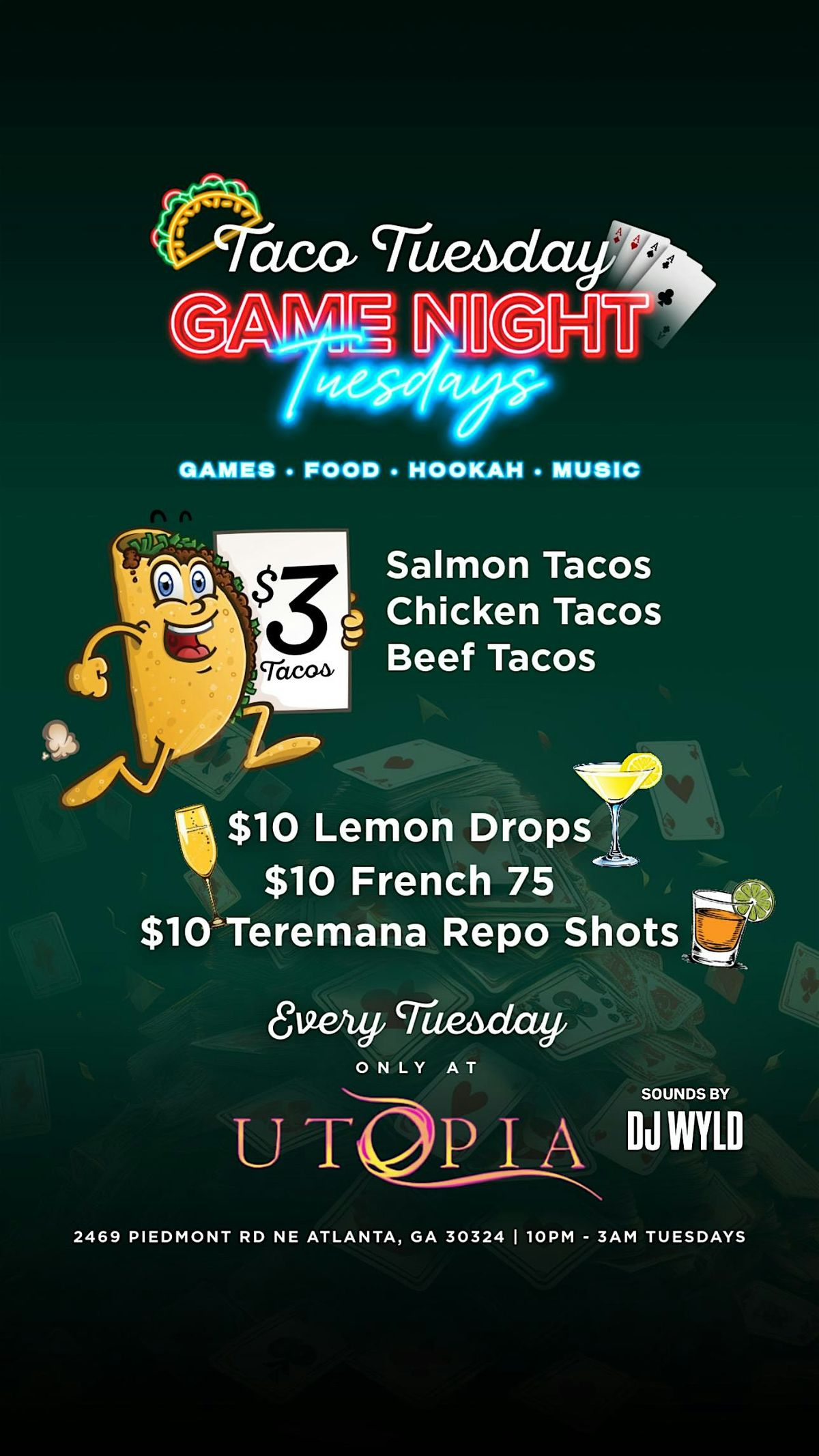 ATL Taco Tuesday Game Night @ Utopia (No Cover All Night)