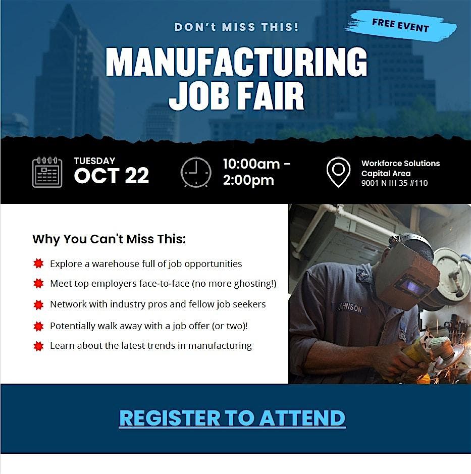 Manufacturing Job Fair: Harvest Your Manufacturing Future!