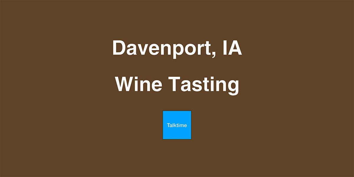 Wine Tasting - Davenport