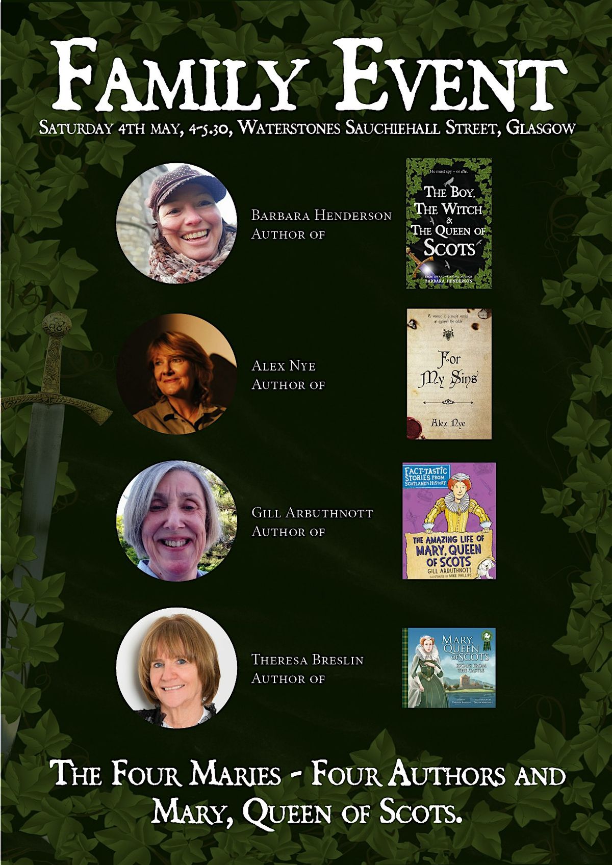 FAMILY EVENT: Four authors and Mary Queen of Scots!
