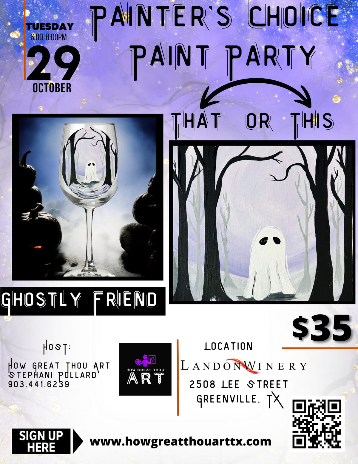 Oct 29th Landon Winery Greenville Paint Night @6PM