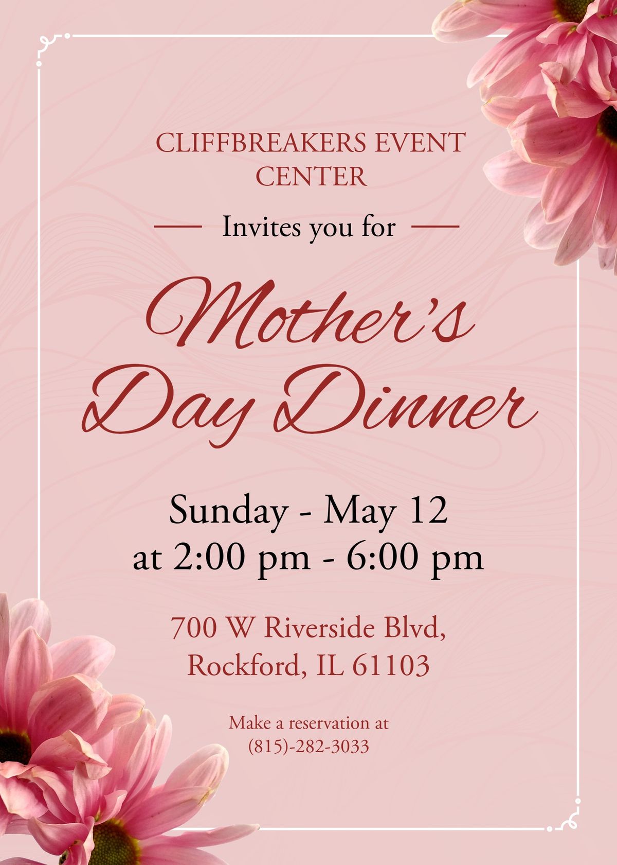 Celebrate Mother's Day at Cliffbreakers Event Center
