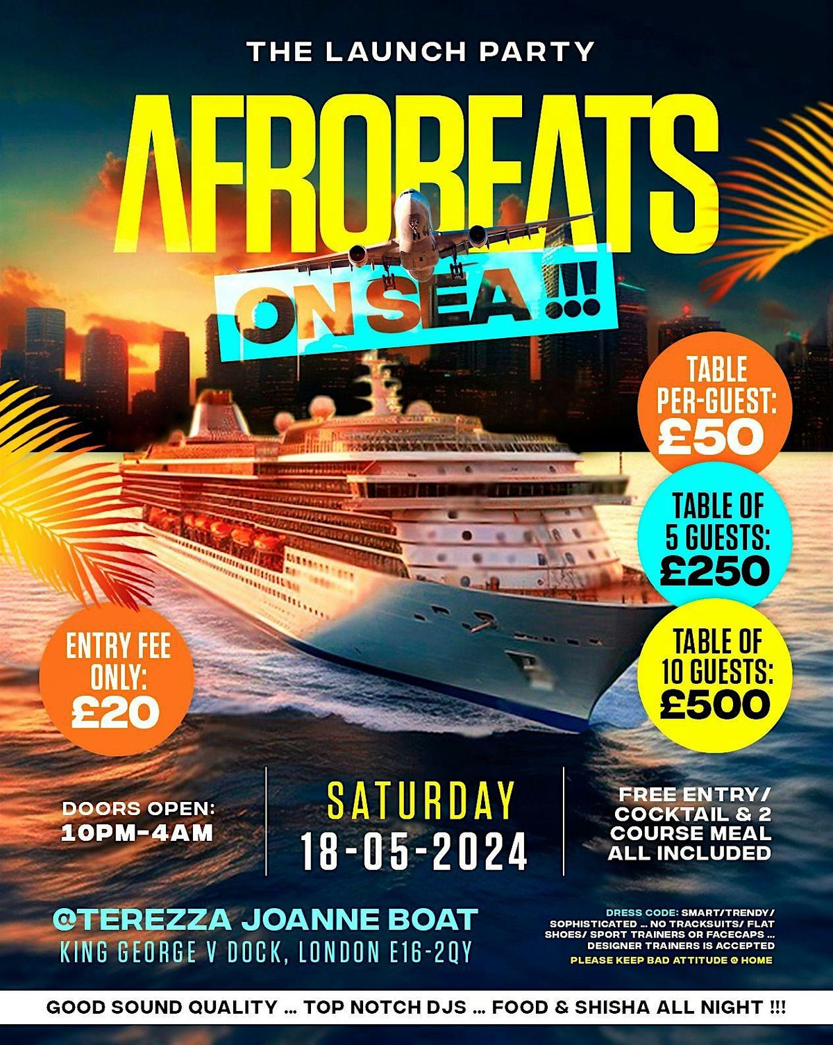 Afrobeats On Sea : The Launch Party