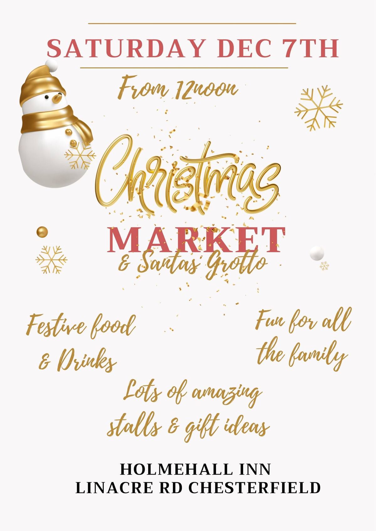 Holme Hall Inn Christmas Market & Santas Grotto