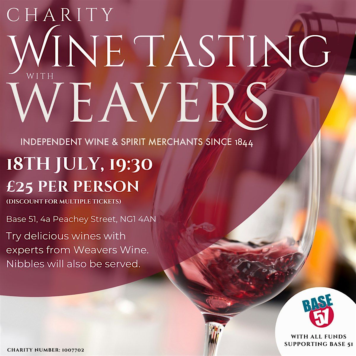 Charity Wine Tasting with Weavers Wine