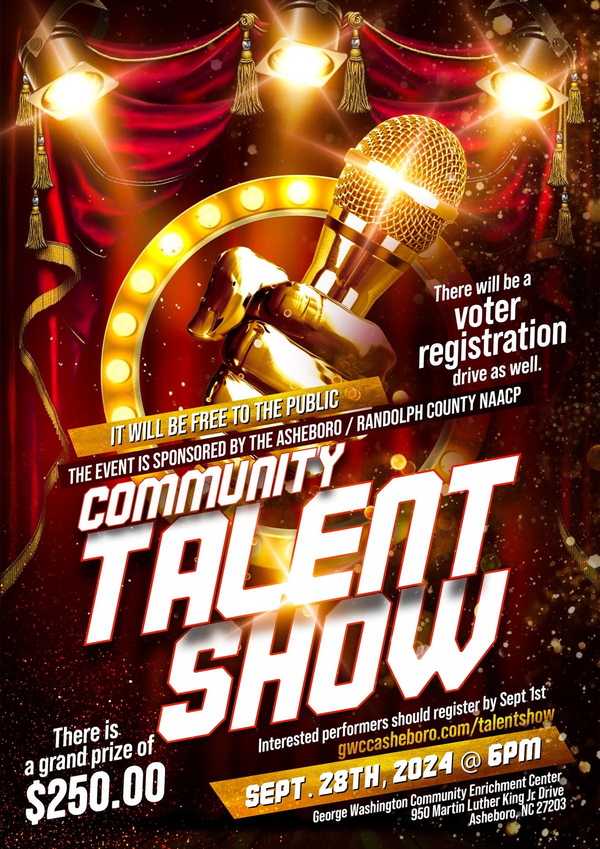 Community Talent Show & Voter Registration Drive