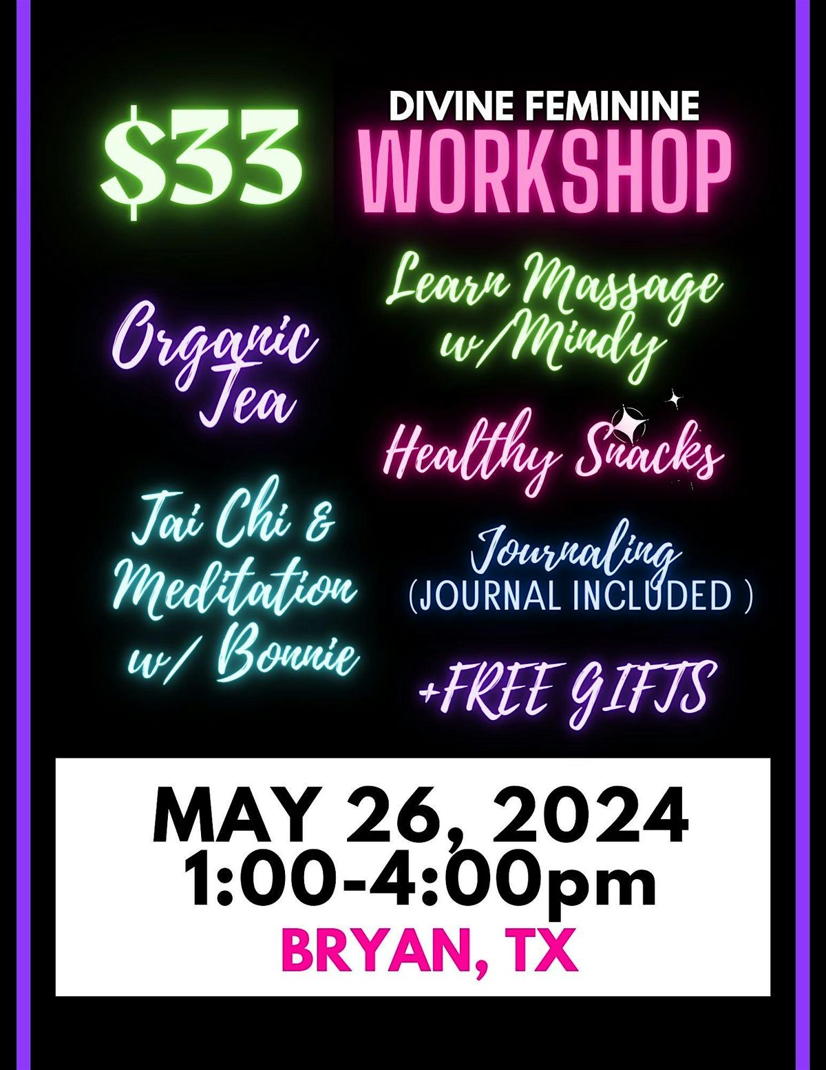 Divine Feminine Workshop- Tai Chi & Massage