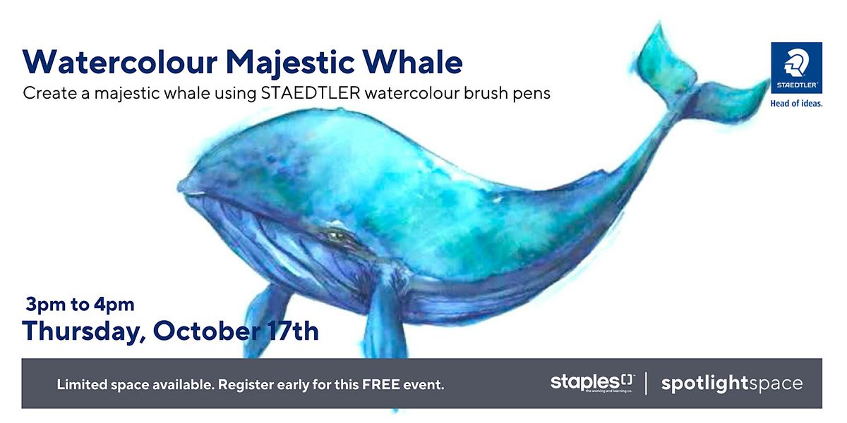 Watercolour Majestic Whale