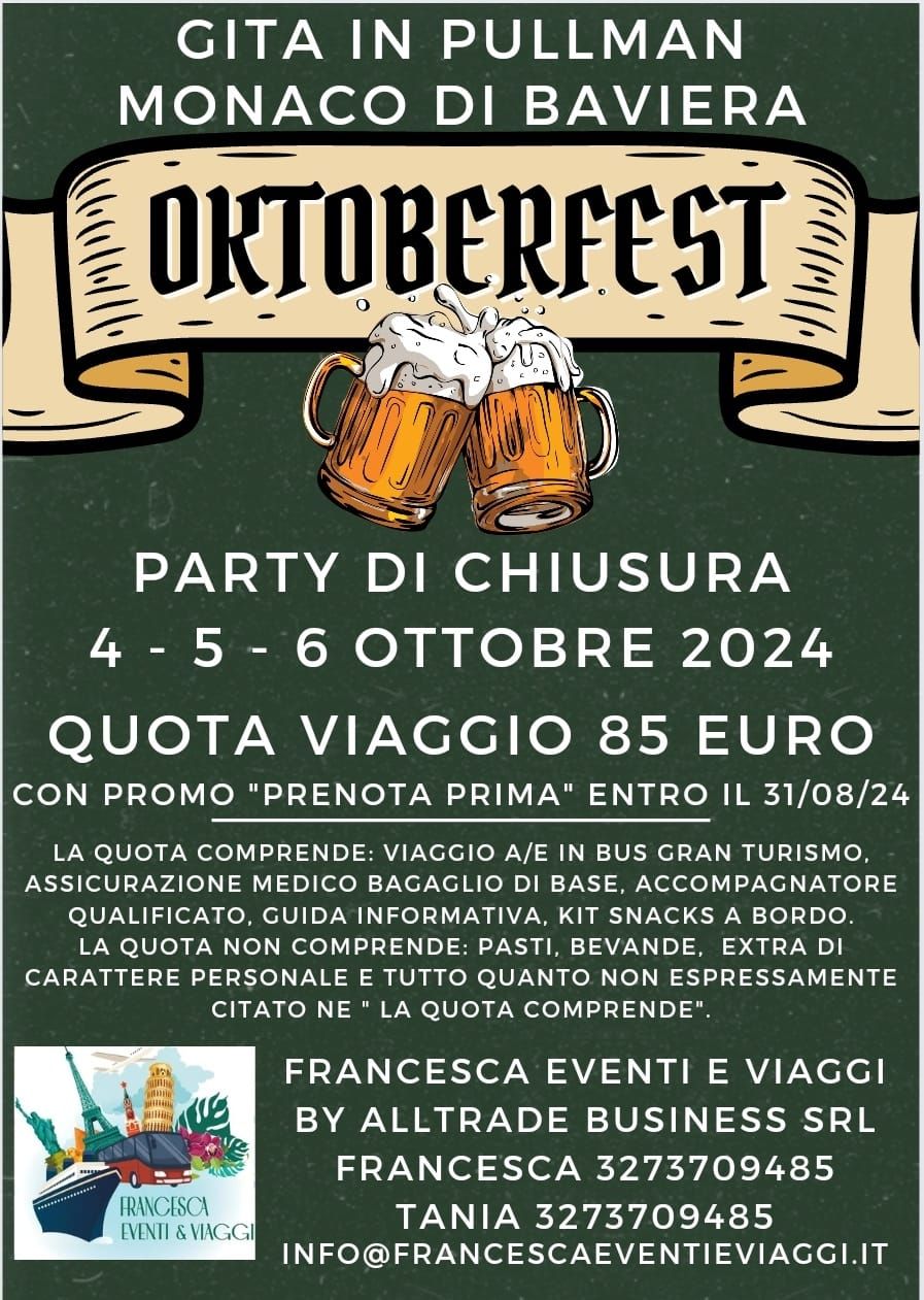 GITA AD OKTOBERFEST MONACO DI BAVIERA