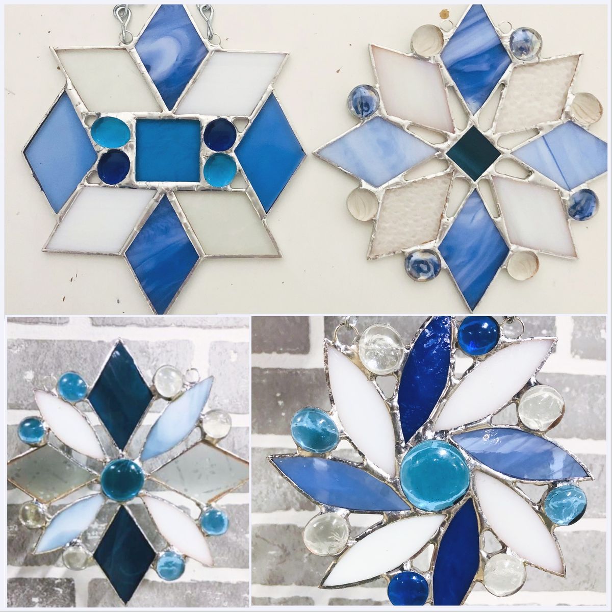 Stained Glass Snowflake with Morgan's Stained Glass