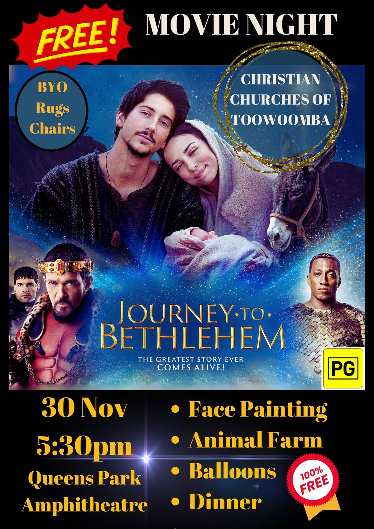 Journey to Bethlehem - Free Movie Event with live animals, dinner and much more