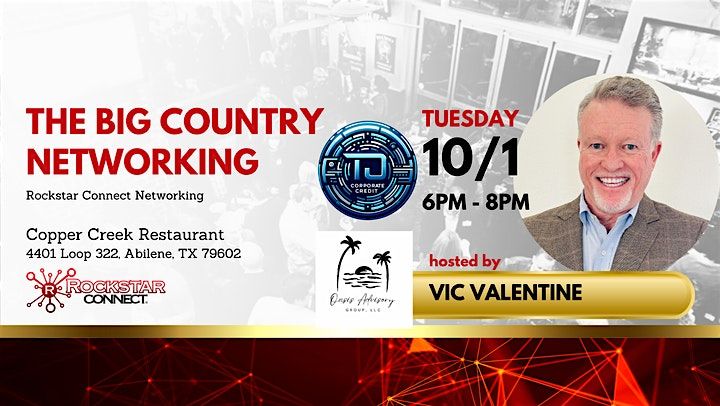 The Big Country Free  Networking Event powered by Rockstar Connect (Oct.)