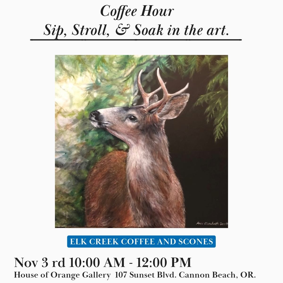 Coffee Hour, Sip, Stroll, & Soak up the ART