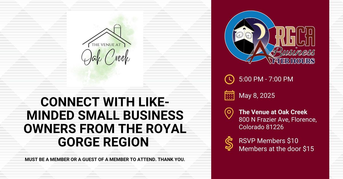 Royal Gorge Chamber Business After Hours - The Venue at Oak Creek