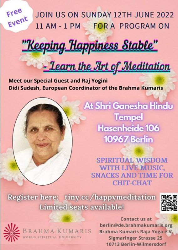 Keeping Happiness stable and Learn the Art of Meditation