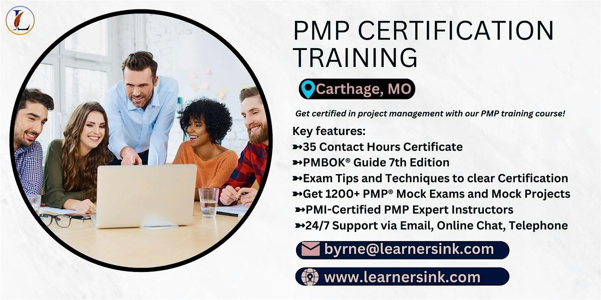 PMP Exam Prep Bootcamp In Carthage, MO