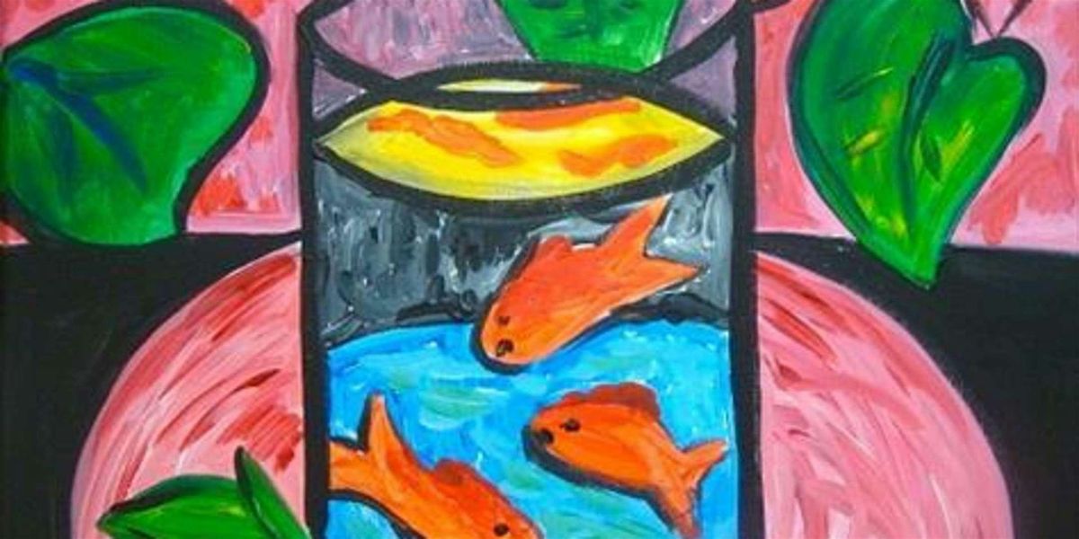 Kids Camp - Cylinder of Fish - Paint and Sip by Classpop!\u2122