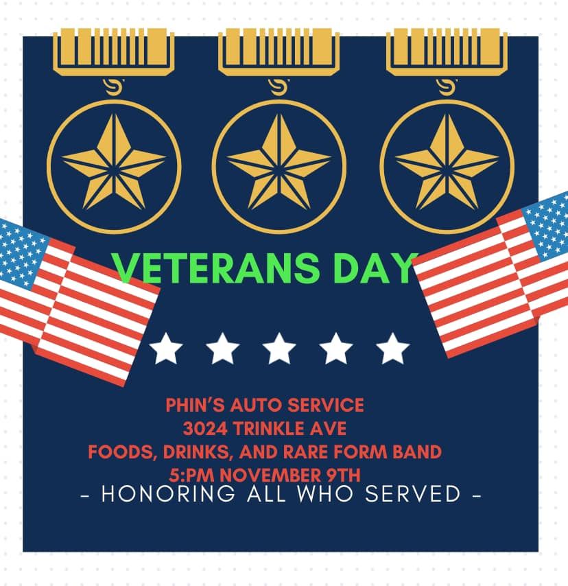 Veterans Day Bash with Rare Form