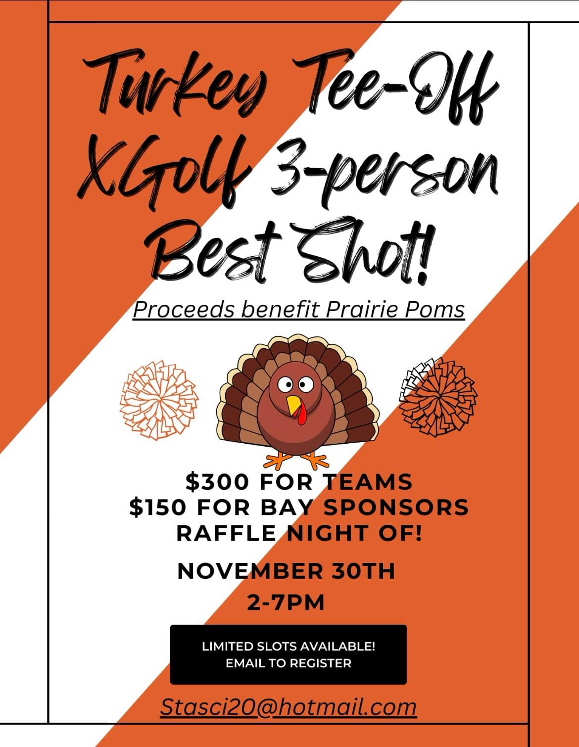 Turkey Tee-Off Indoor 3 Person Scramble Fundraiser