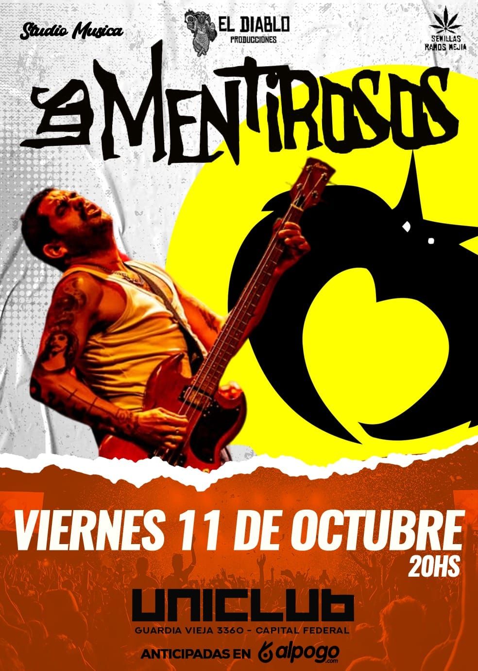 Los Mentirosos en Uniclub Vie 11 de Octubre