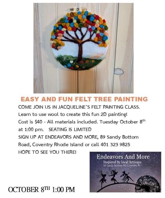 Felted Tree Picture  Class with Jacqueline Rose