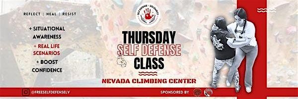 Thursday Self Defense Class @ Nevada Climbing Center