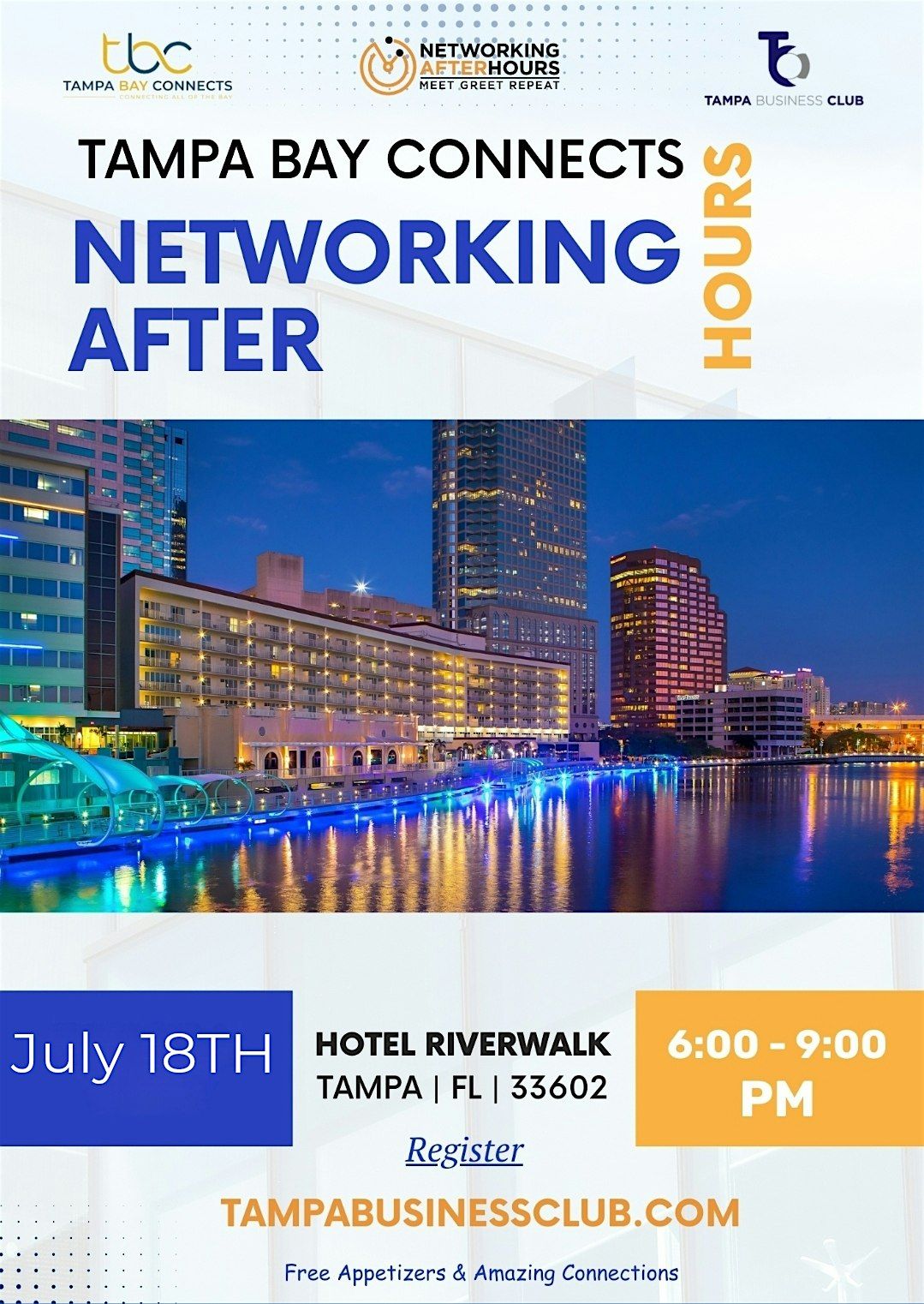Tampa Bay Connects networking After-Hours @Hotel Riverwalk
