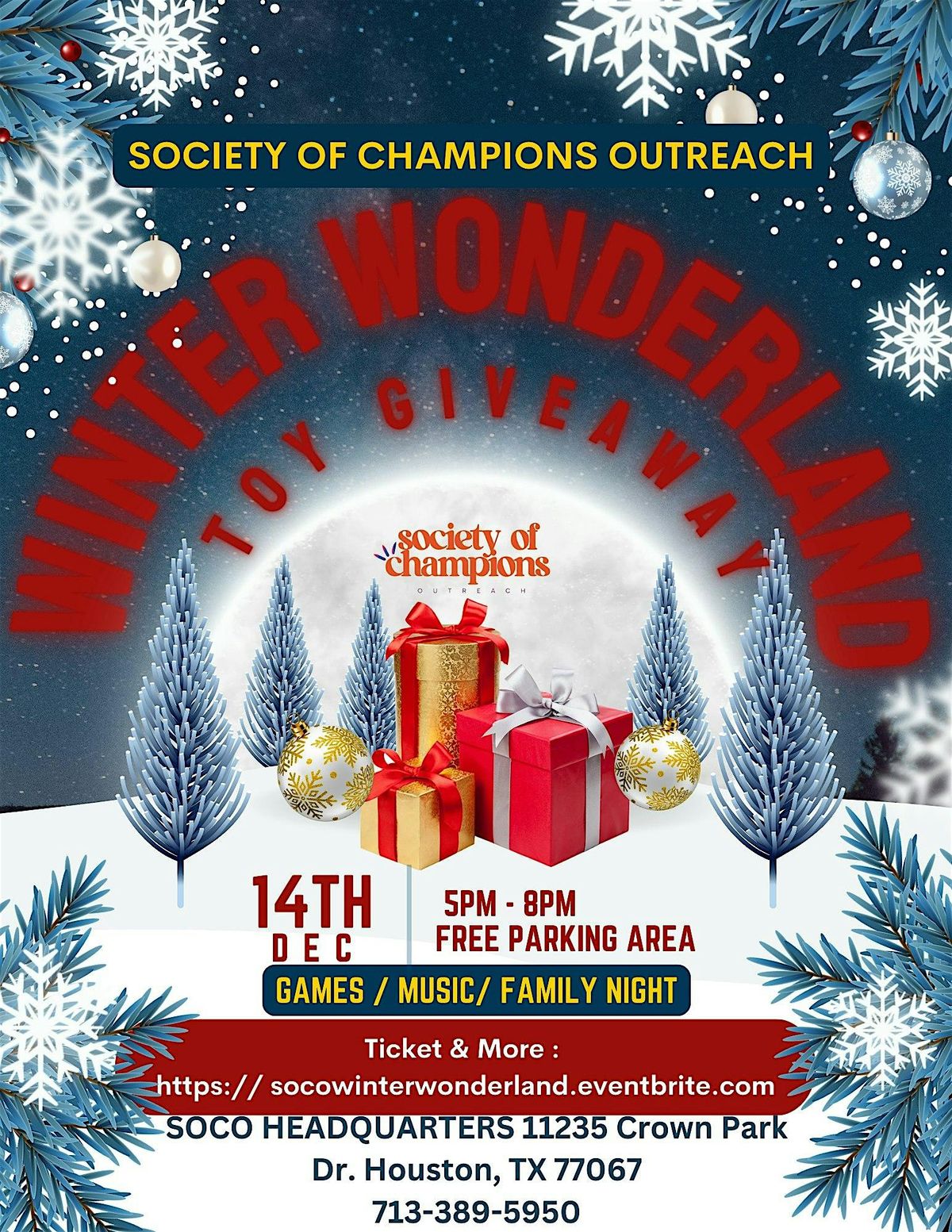 Society of Champions Winter Wonderland & Toy Giveaway