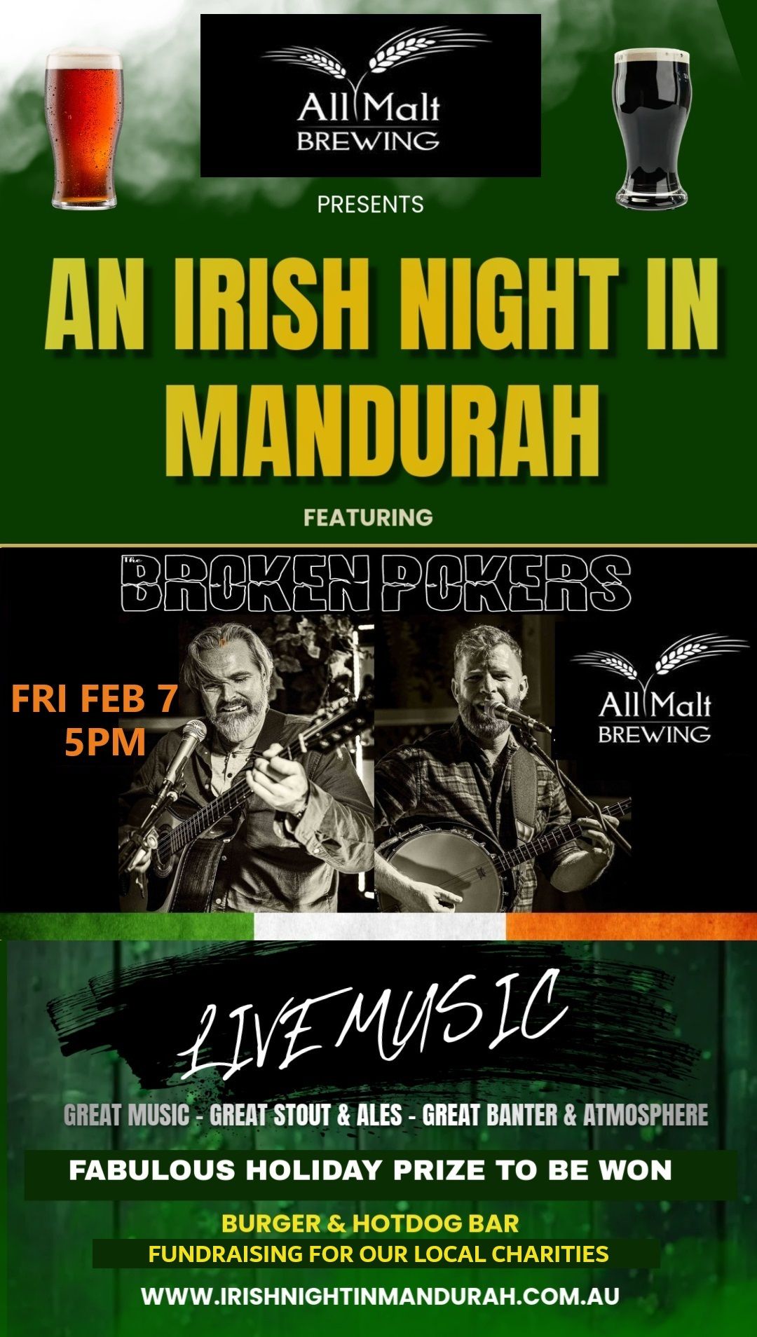 An Irish Night in Mandurah with The Broken Pokers