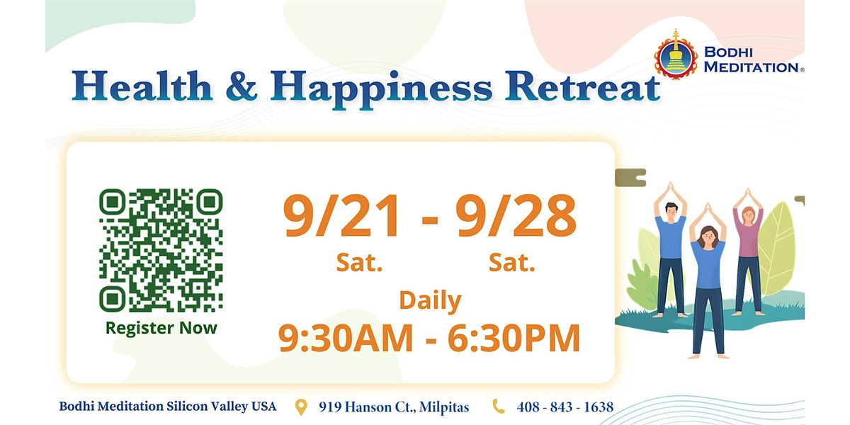 8-Day Health and Happiness Meditation Class in Milpitas