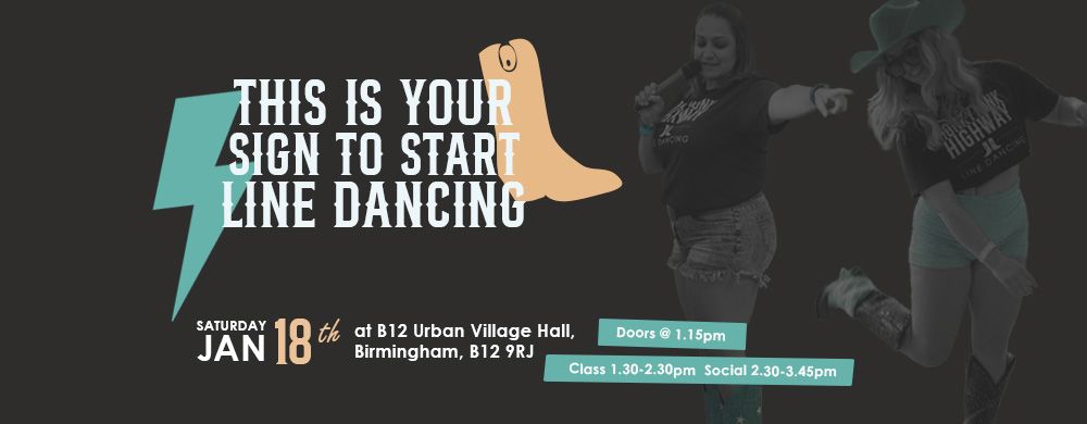 Beginners Line Dance Class & Social with Katie & Maz | BIRMINGHAM