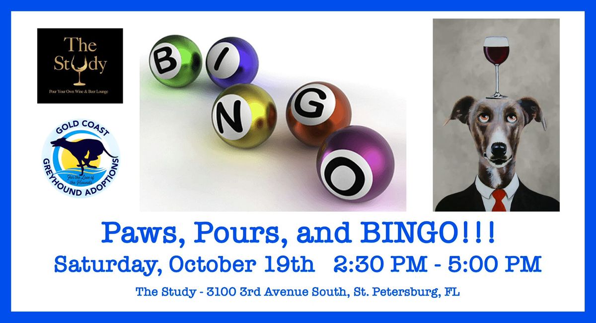 Paws, Pours, and BINGO!!!